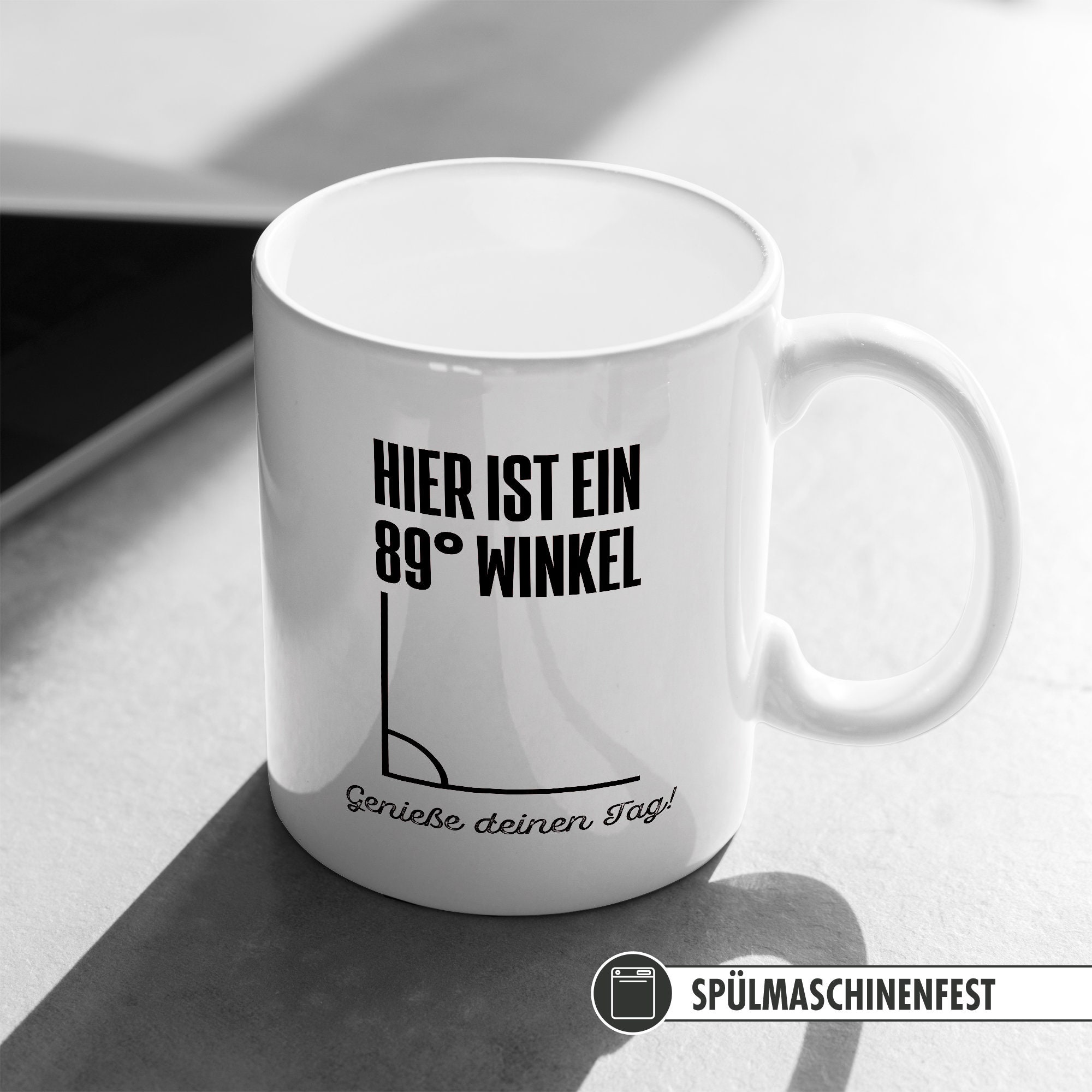Sweetify 89° Winkel Tasse – Sarkastisches Geschenk Für Heimwerker, Mathematiker & Perfektionisten