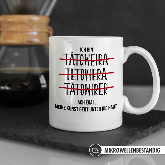 Tätowierer Tasse "Ich Bin Tätowierer" – 330 Ml, Spülmaschinenfest