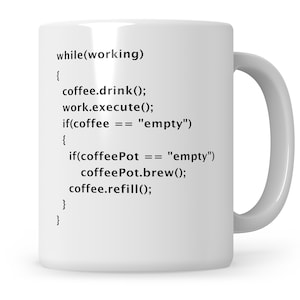 Programmierer Spruch Geschenkidee, Kaffeebecher Computer Nerd Tasse, Lustige Informatik Kaffeetasse, Informatiker Geschenk Coder Cup Refill