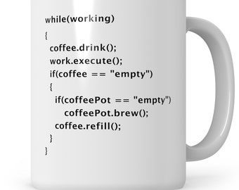Programmer saying gift idea, coffee mug computer nerd cup, funny computer science coffee cup, computer scientist gift coder cup refill