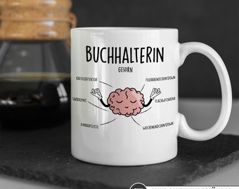 Tazza Da Tè Per Commercialista | Porta Libri Umoristica "Buchhalter" | Tazza In Ceramica 330 Ml | Lavabile In Lavastoviglie - 2