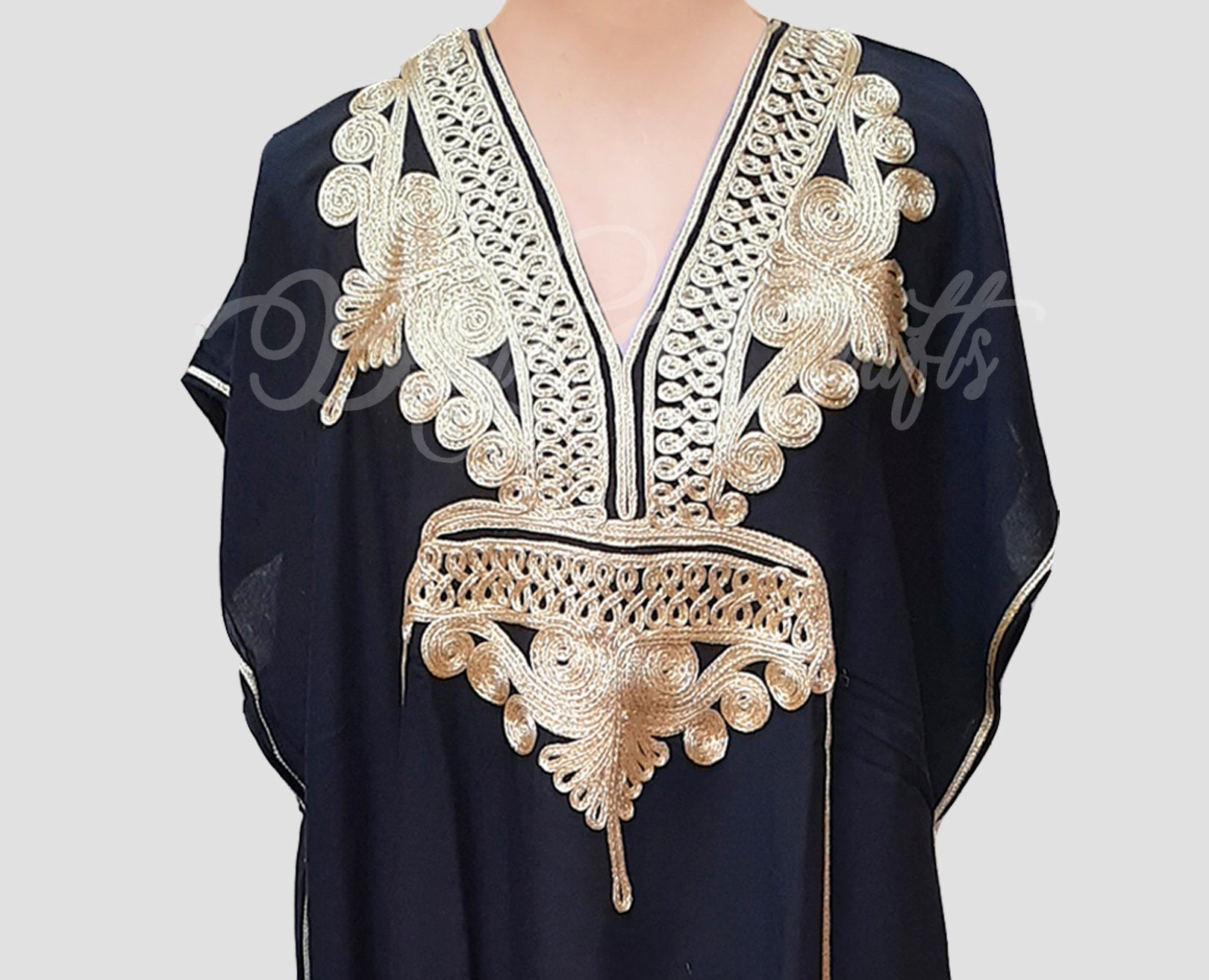Brown and Gold Kaftan - Etsy