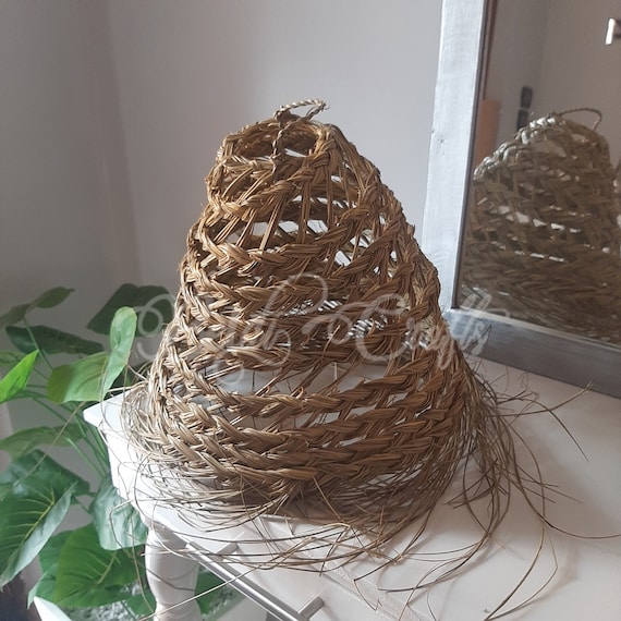 Straw Light Straw Lighting Straw Lampshade Staw Lamp Etsy