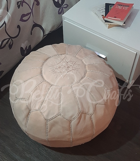 Natural pouf ottoman deals