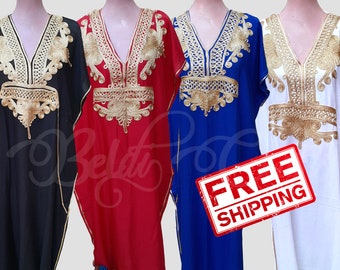 Marokkaanse Kaftan, Katfan, Kaftan, vrouwen kaftan, Marokkaanse kaftan, Borduurwerk Batwing Maxi Jurk, Dubai Sexy Arabische Abaya, Strand cover up