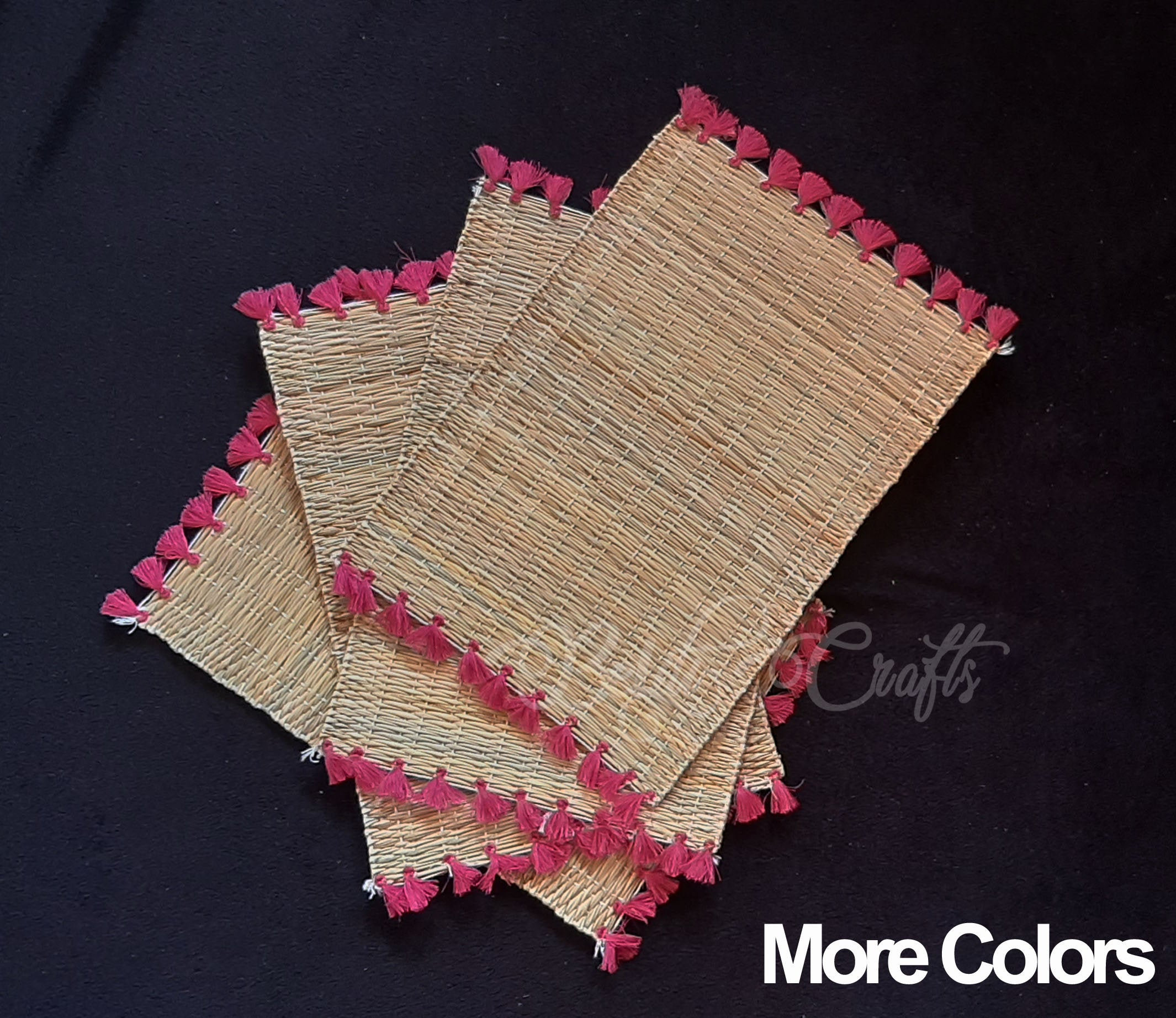 Placemats Set of 4 Placemats Set Handmade Straw Placemats Etsy New