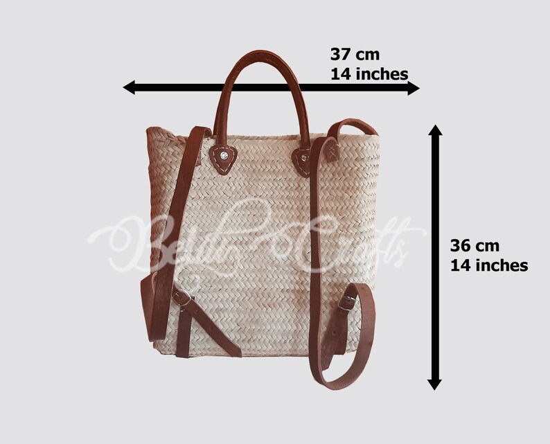Straw Beach Bag With Leather Strap Straw Beach Tote Straw Etsy