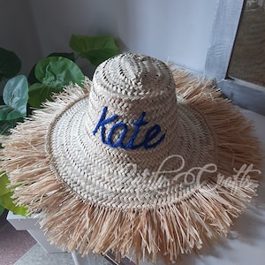 Wide brim hat Bride, Wide brim straw hat, Raffia hat, Straw Hats name, Straw hat personalized, straw hat women, Straw Hat, wide brim hat