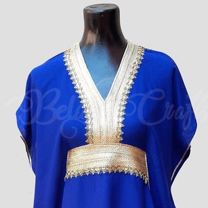 Moroccan kaftan for beach, Moroccan blue kaftan,light Wedding kaftan,blue dress, Maternity caftan, sweaming pool kaftan, light fabric kaftan