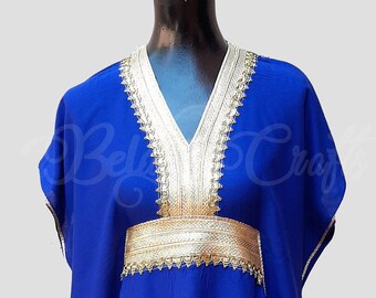 Moroccan kaftan for beach, Moroccan blue kaftan,light Wedding kaftan,blue dress, Maternity caftan, sweaming pool kaftan, light fabric kaftan