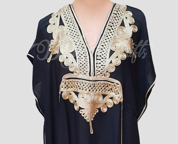 black and gold caftan