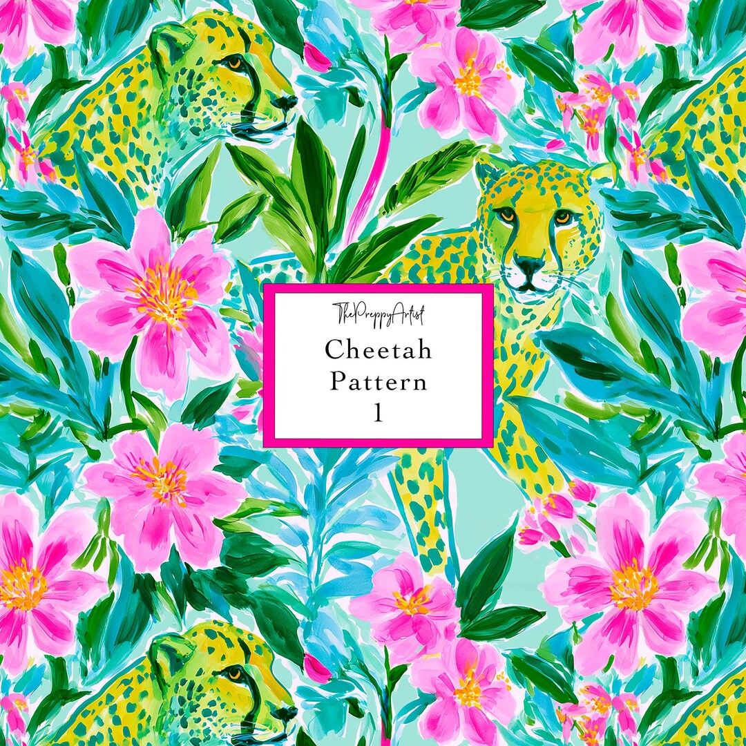 Seamless Cheetah Pattern, Preppy Cheetah Print, Repeating JPEG File (1 ...