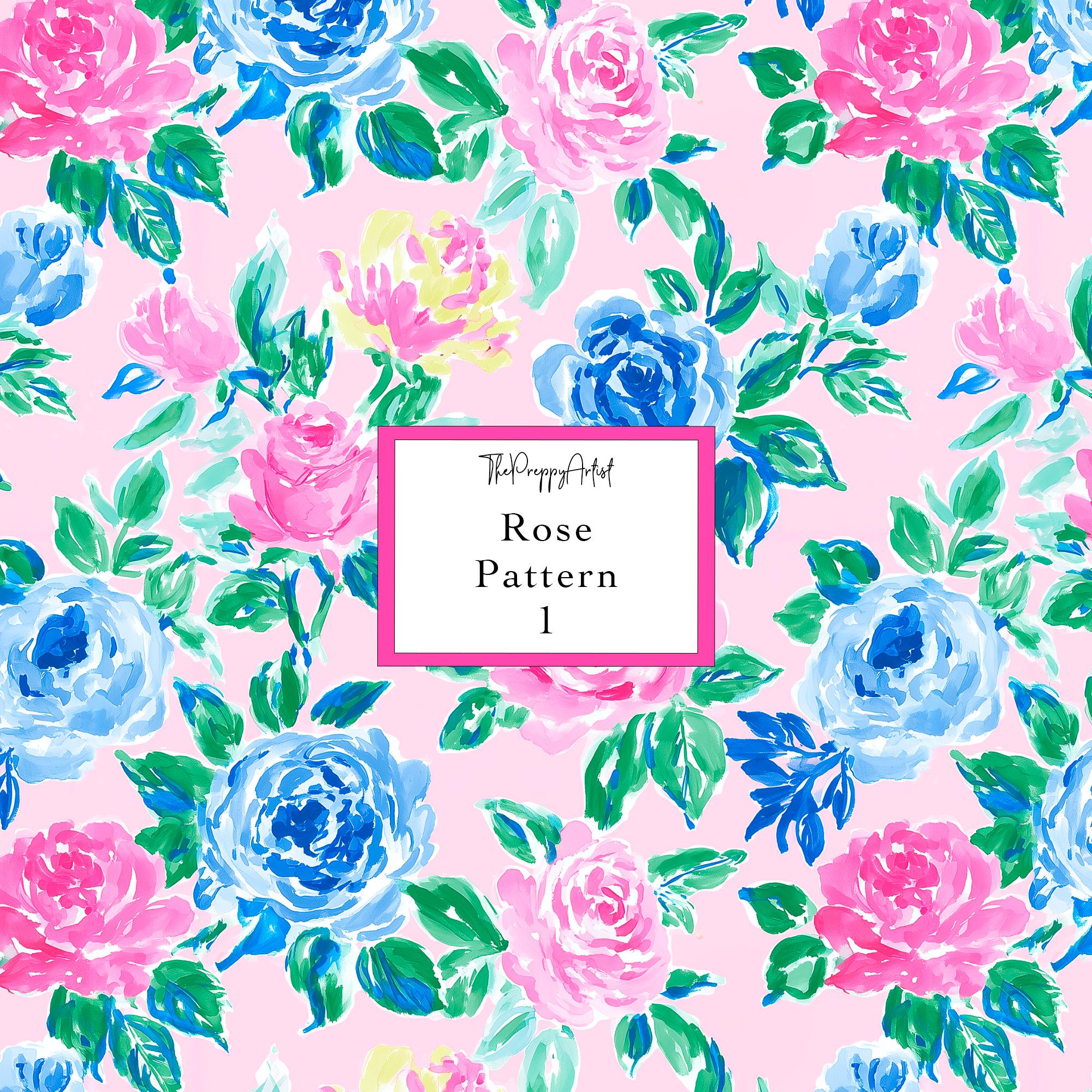 Seamless Floral Pattern, Soft Rose Print, Summer Repeat Pattern (1 ...