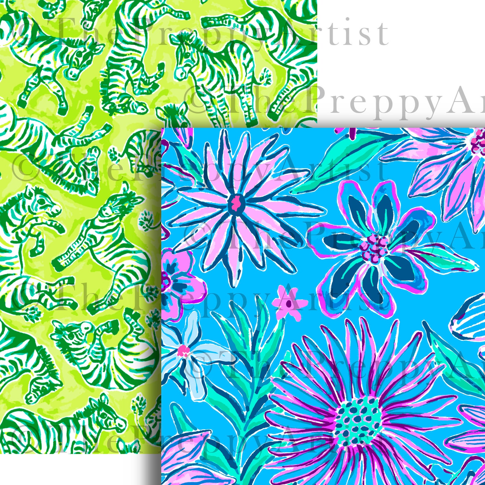 INSTANT DOWNLOAD Preppy Patterns Preppy Digital Paper Etsy