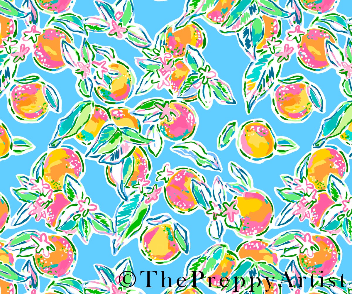 INSTANT DOWNLOAD preppy printable lilly pulitzer style | Etsy