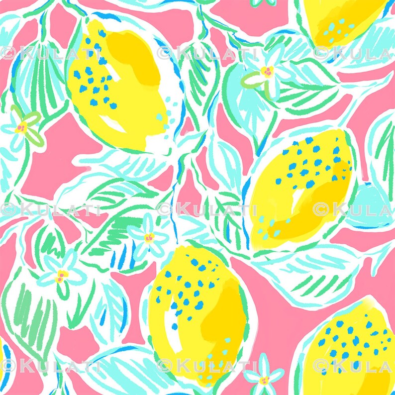 Colorful preppy seamless repeat pattern instant download Etsy