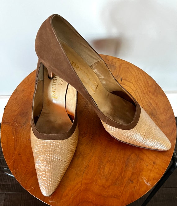 Vintage 1950-60s Pumps//Pearl + Fawn//Glamorous F… - image 1