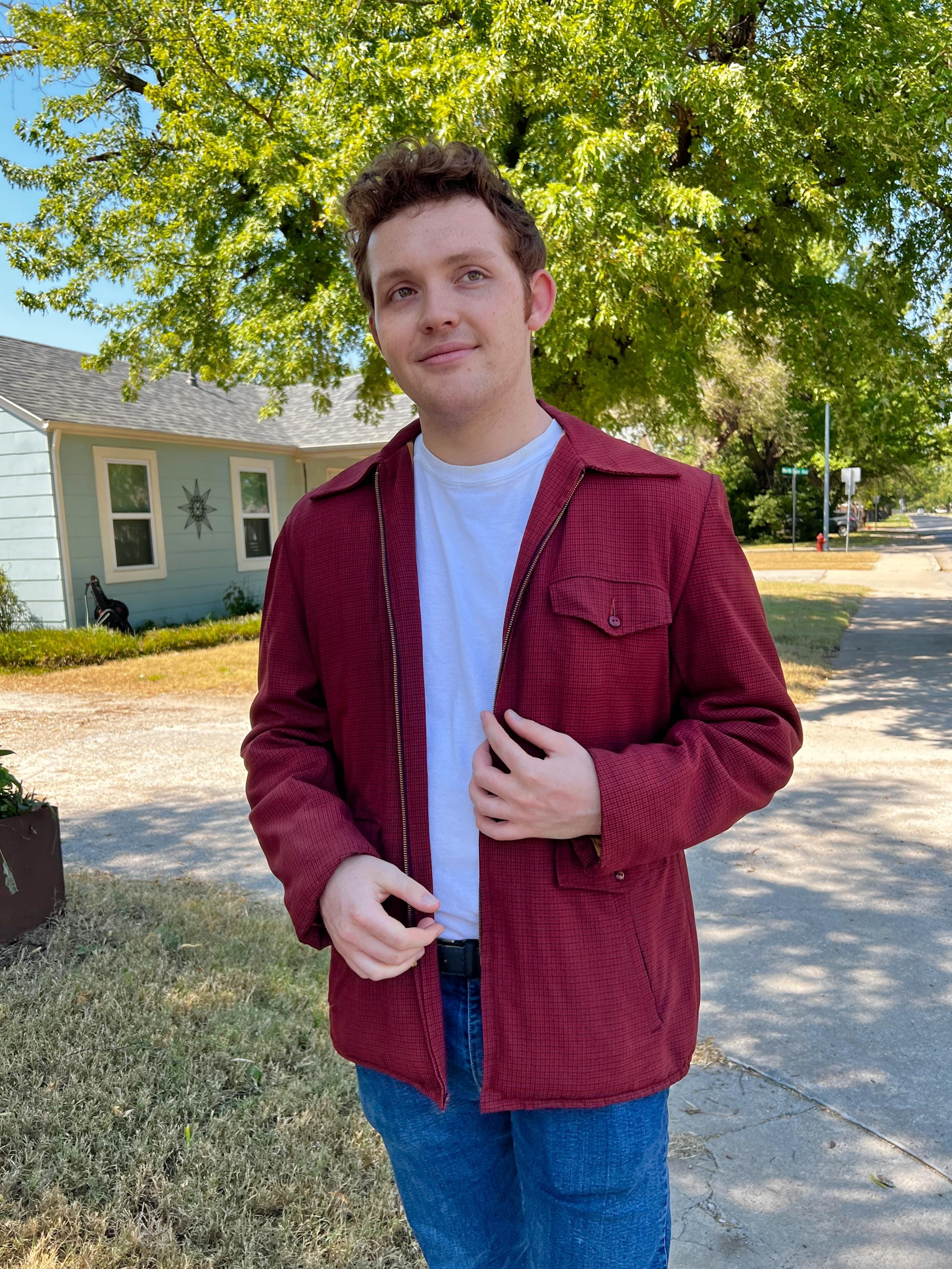 Vintage 1940s Quilted Wool Car Coat: Red Brown Check, US 44R - Etsy