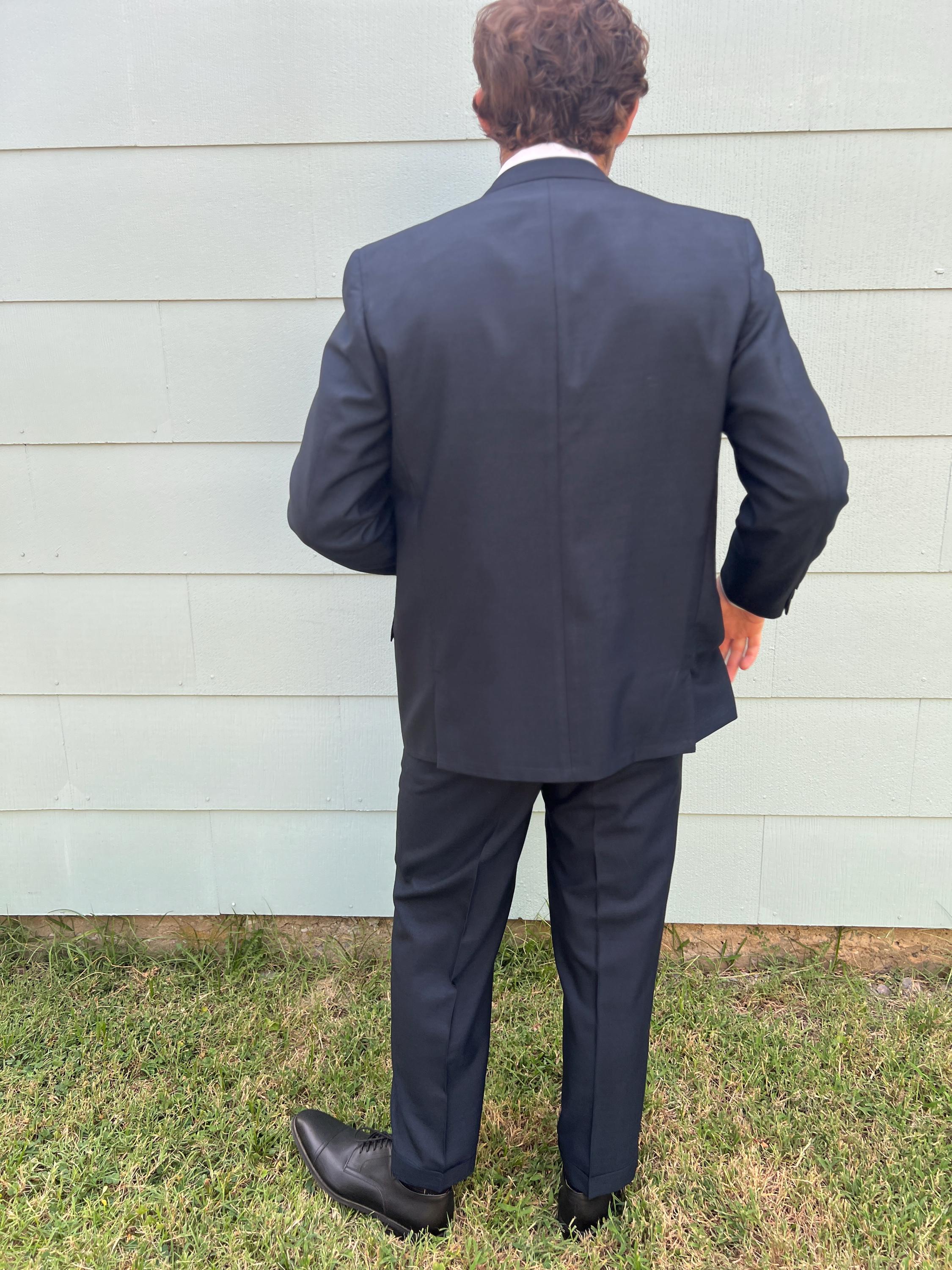 Vintage 1960s Blue-black Suit: Madmen Era, Size 44S - Etsy