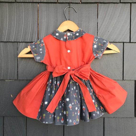 Vintage 1950s Little Girl's Baby Dress//Cute scho… - image 3