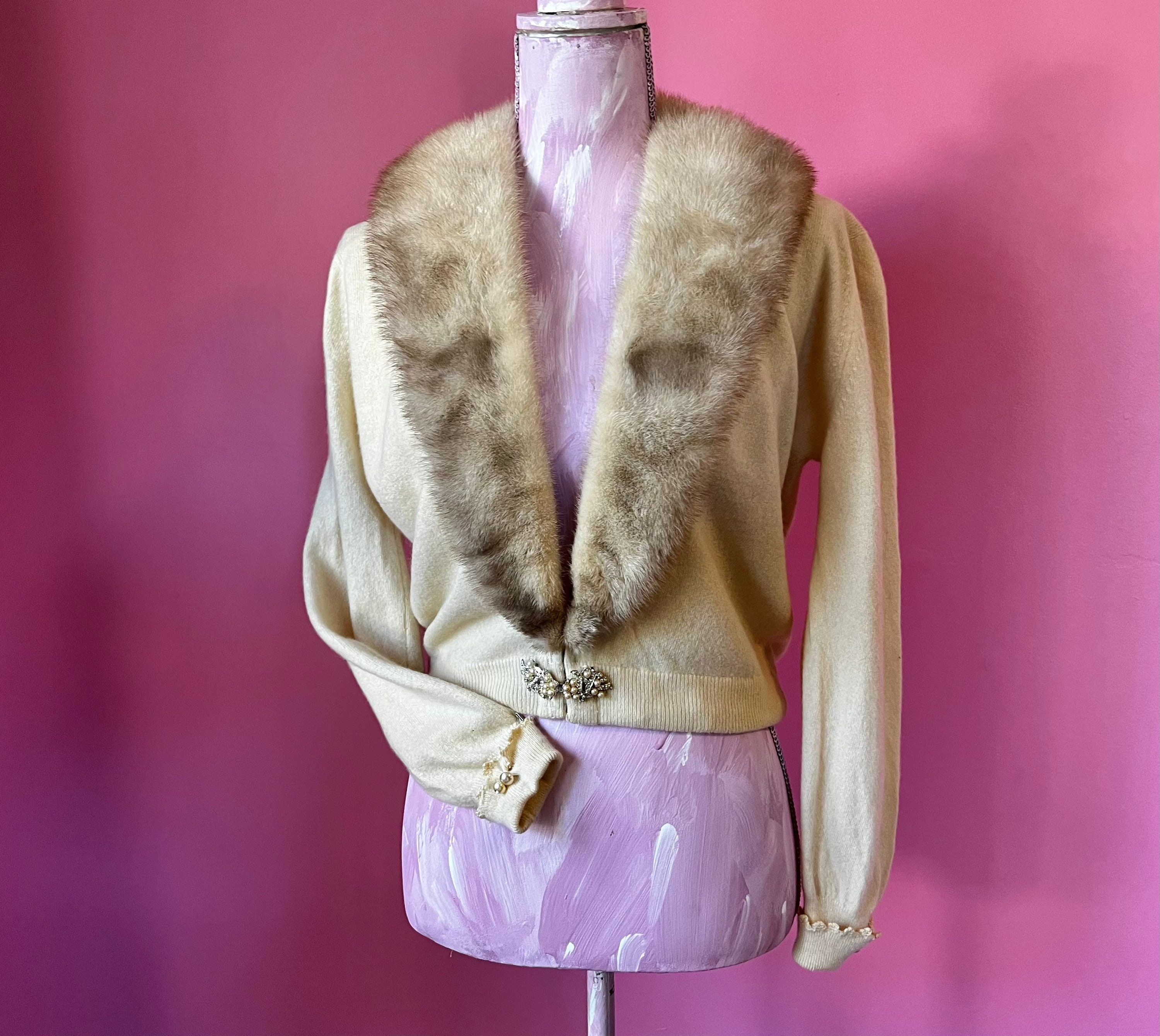 1950s Fur Cardigan - Etsy