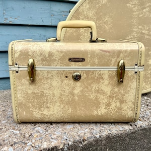 True Vintage Ivory Samsonite 4512-treinkoffer //50s-60s mid Century-reismake-uptas//scheer- en toilettas heren//Treinetui met spiegel