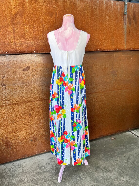 Vintage Mod Hawaiian Empire Maxi Dress//Mod Maxi … - image 6