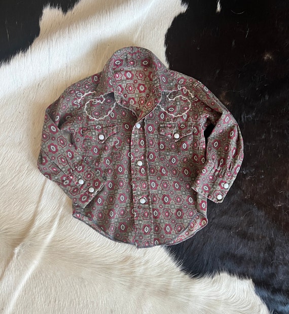 True Vintage Child’s Western Pearl Snap Shirt//Pai