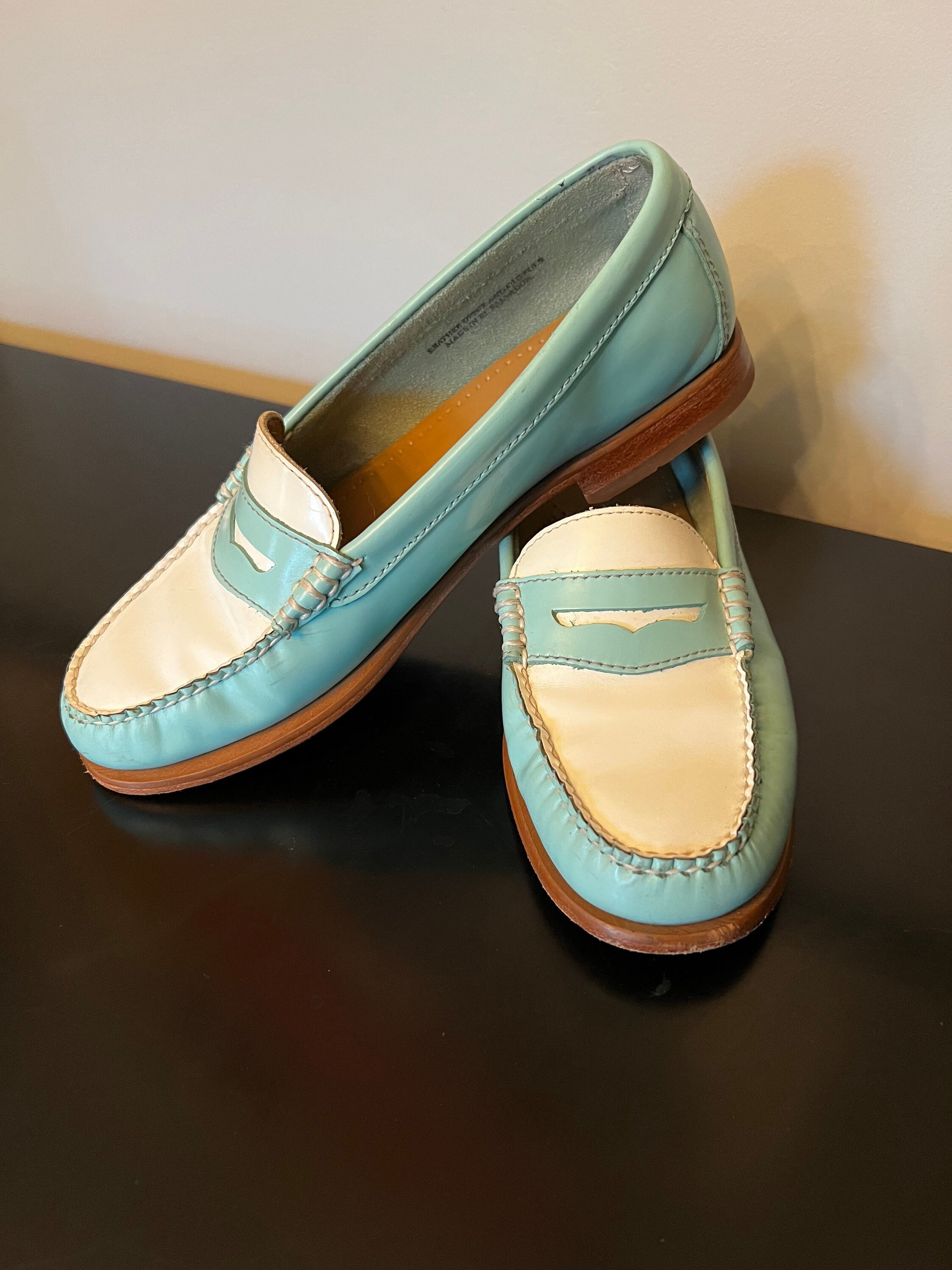 80's Bass Weejuns - Etsy 全品特価 レア80s新品 Bass WEEJUNS アメリカ製coin loafer ローファー/革靴