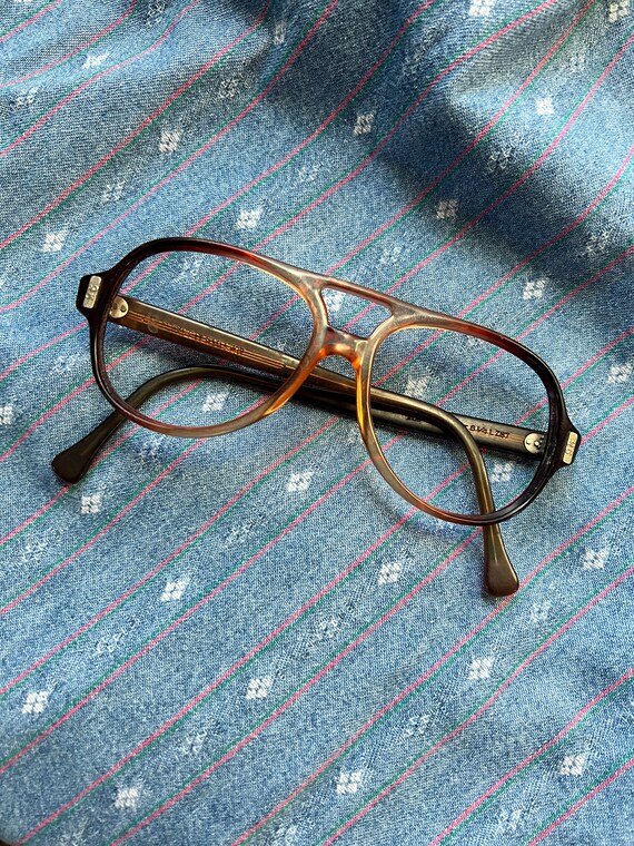 Vintage 1970's Mens Eyeglass Frames//Heavy Brown g