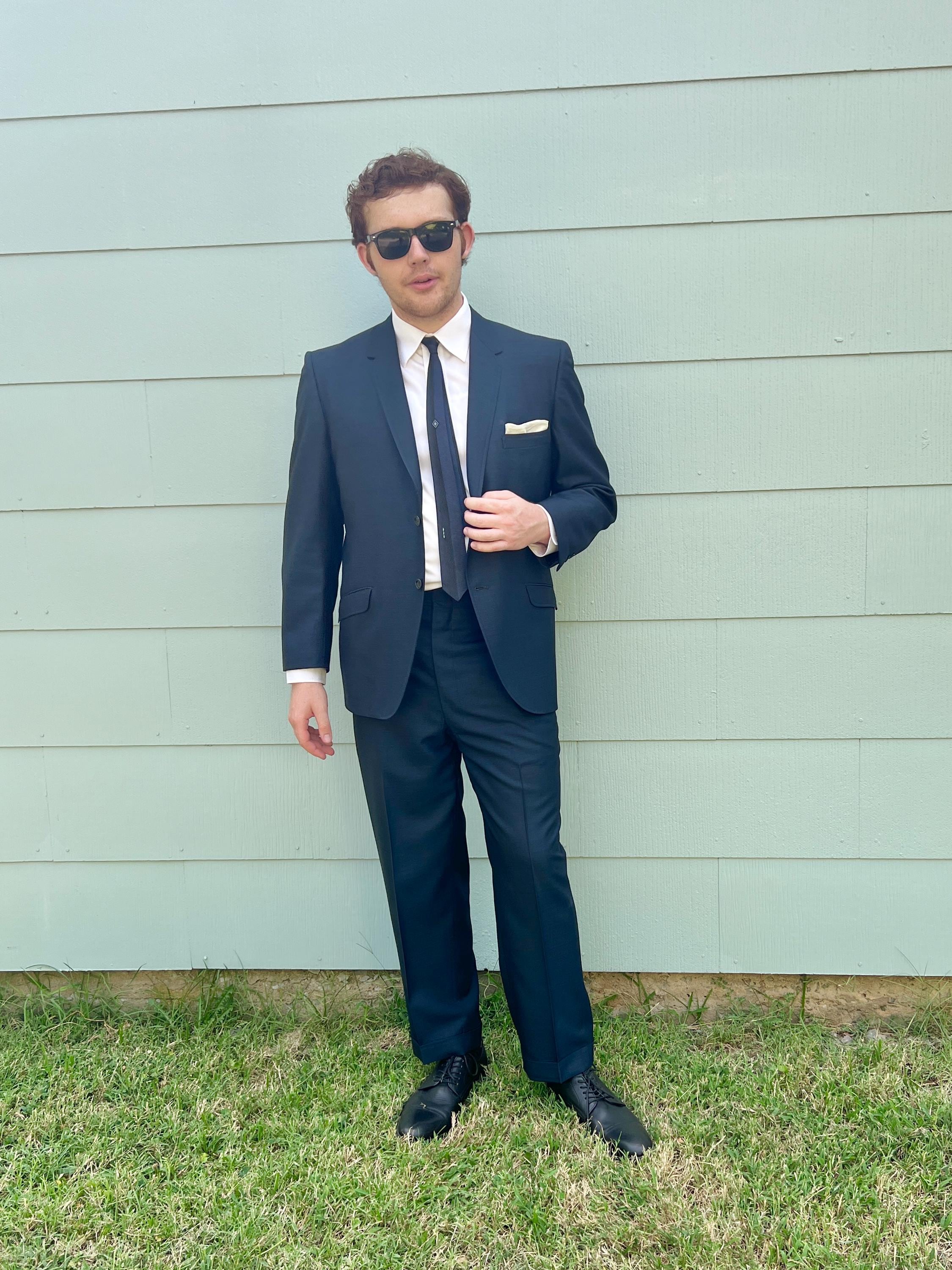 スーツ Vintage 1960s Blue-black Suit: Madmen Era, Size 44S - Etsy
