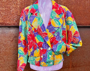 Vintage 80's Okinawa Japan Souvenir Satin Embroidered Dragon Parch