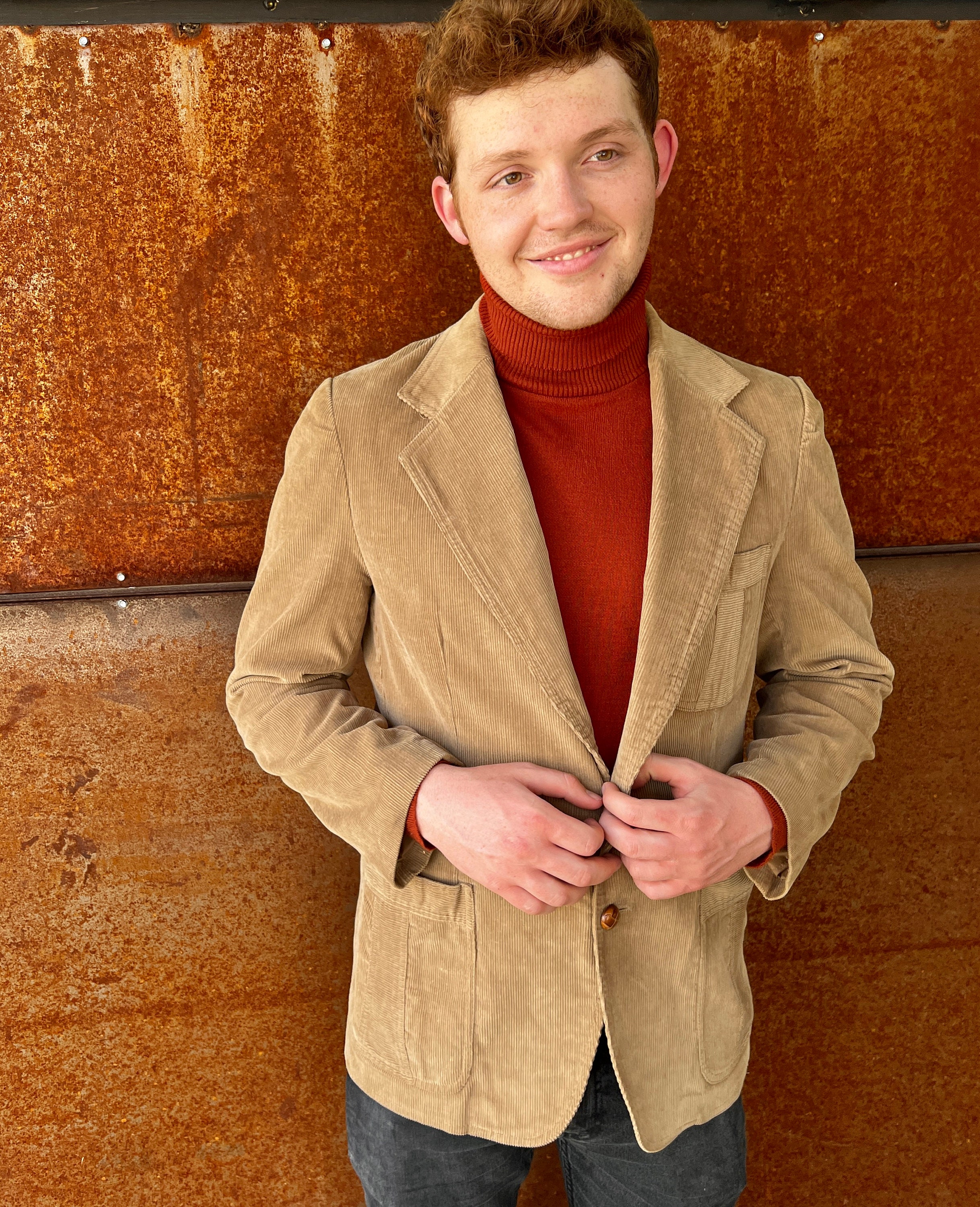 Vintage 1970s Mens Tan Corduroy Sears Western Sport Coat Vintage 1970s Mens Tan Corduroy Sears Western Sport Coat