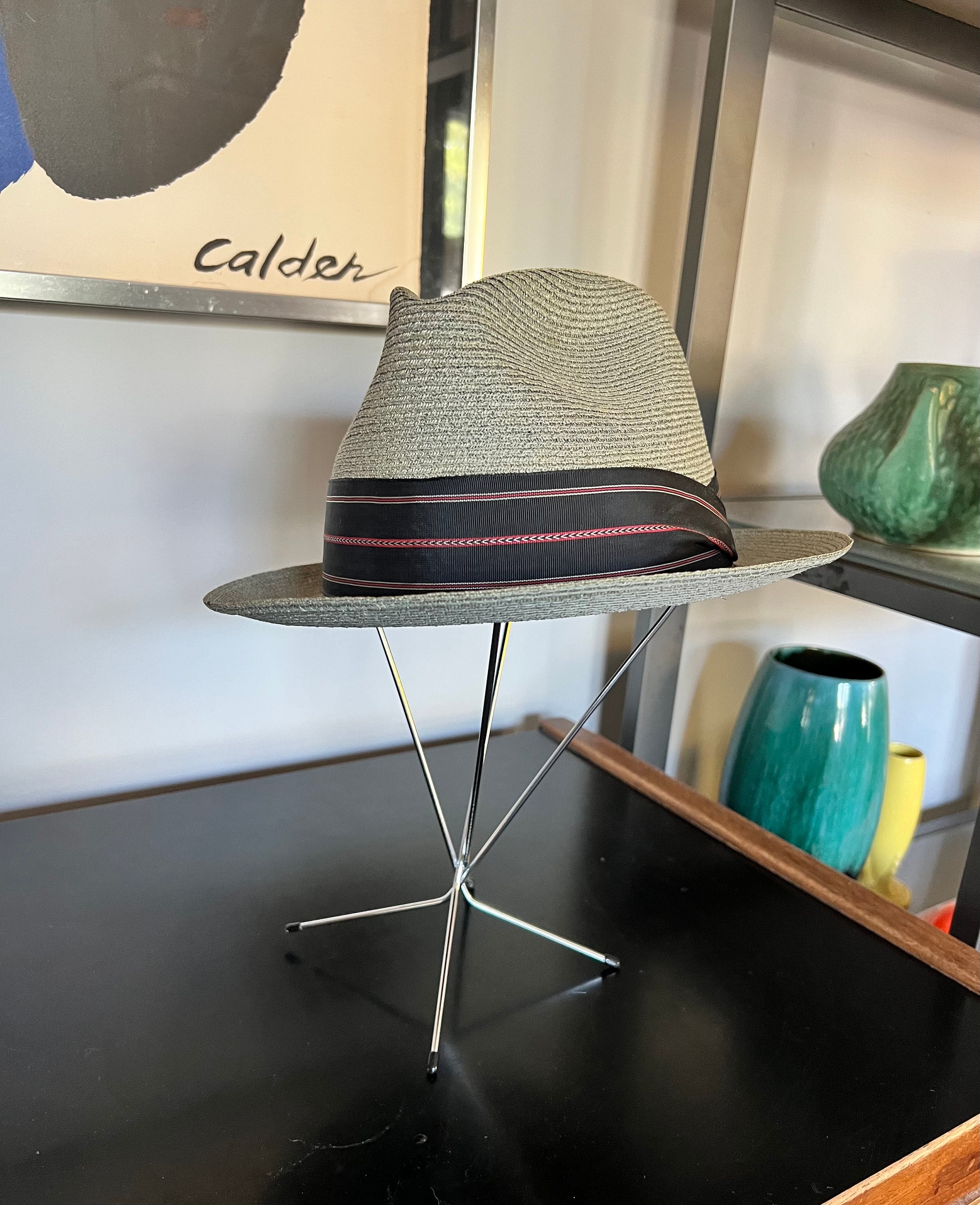 Vintage Straw Fedora 