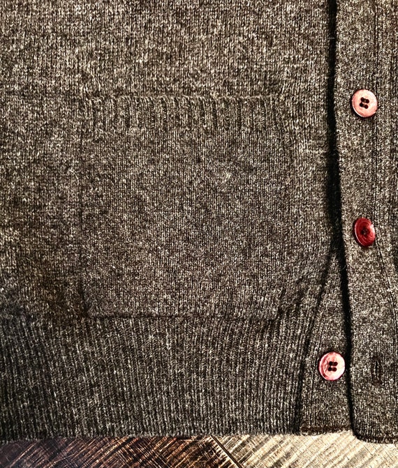 Vintage Lambswool Sweater Vest//Button front Mens… - image 7