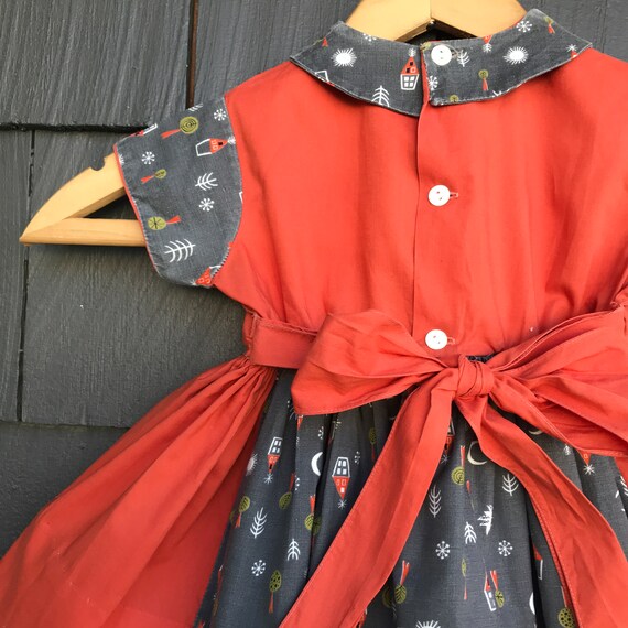 Vintage 1950s Little Girl's Baby Dress//Cute scho… - image 6