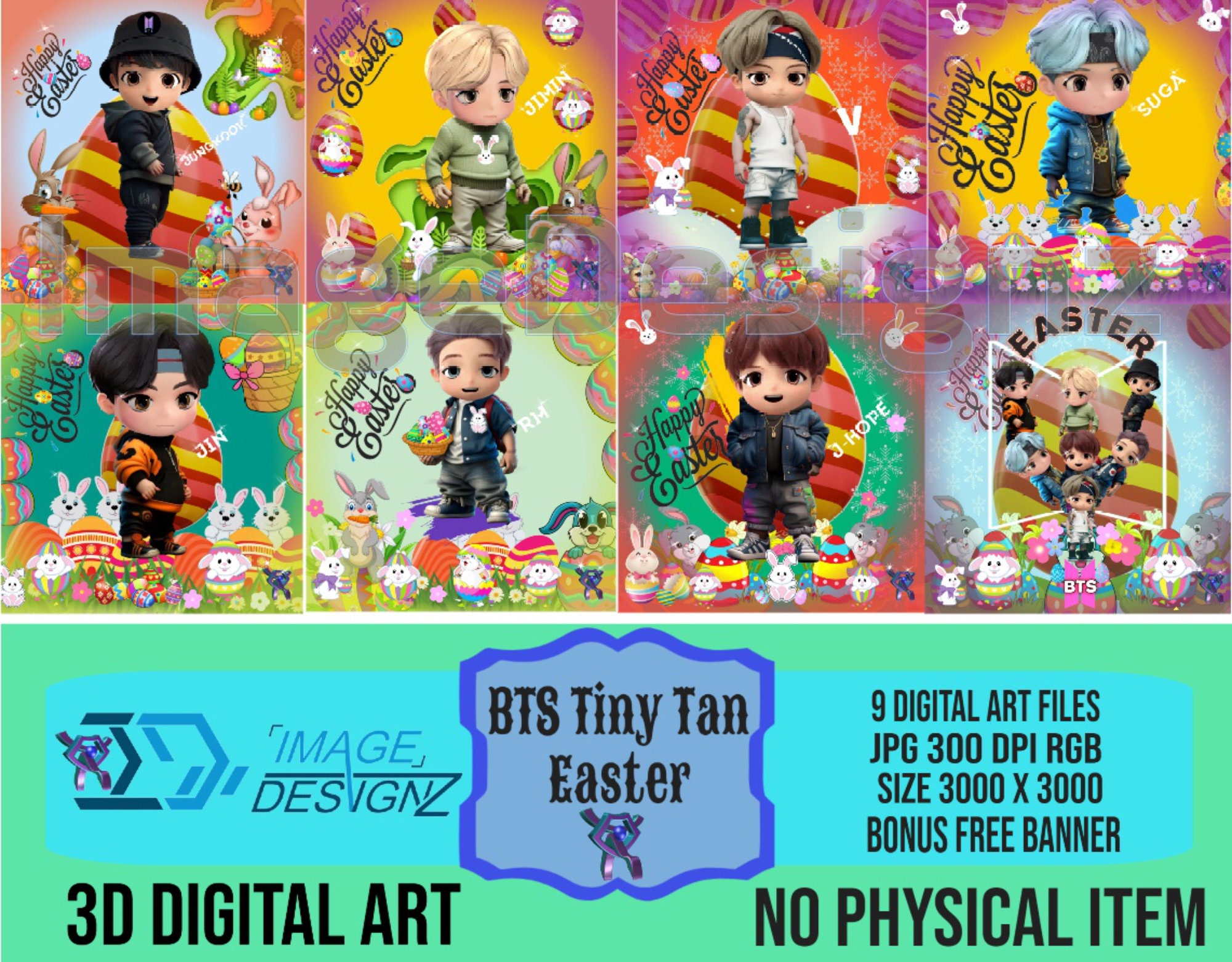 BTS Tiny Tan 3D Kpop Digital Download Digital Art Digital Bundle ...
