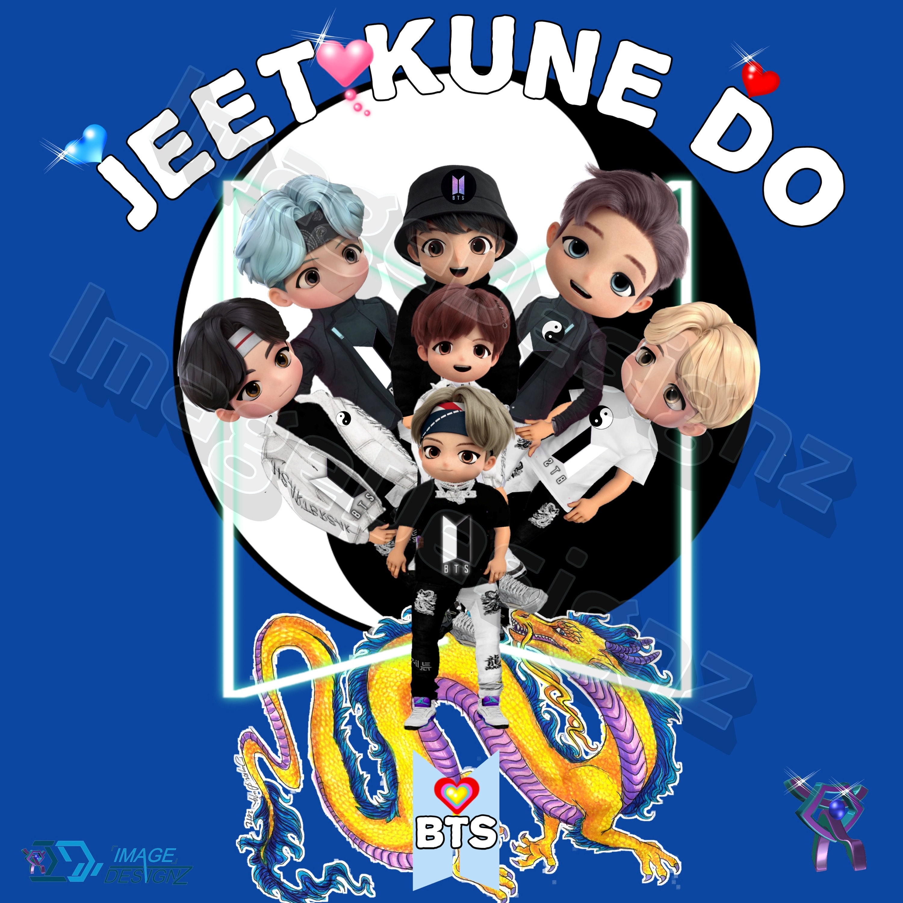 BTS Tinytan 3D Kpop Digital Download Digital Art Bundle Printable Cute