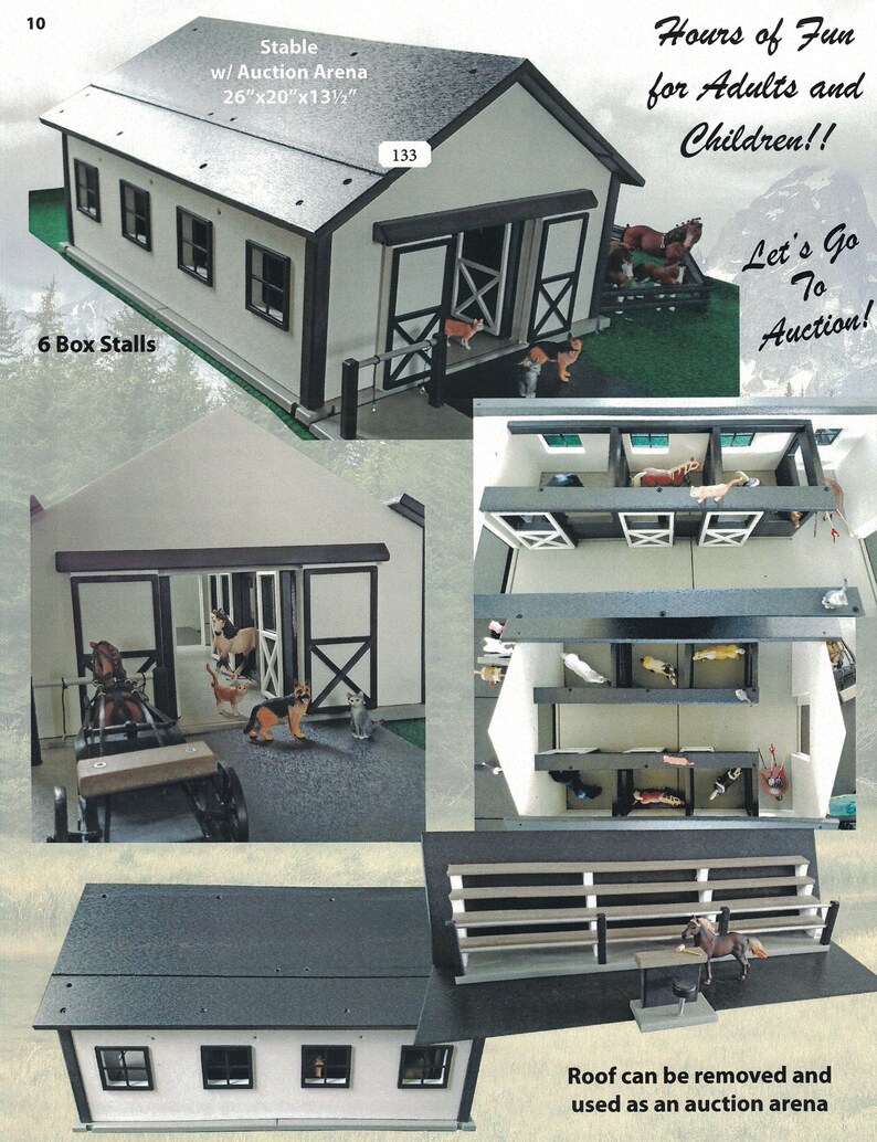 Stable Horse Barn And Auction Arena Farm And Ranch Toys Hand Etsy