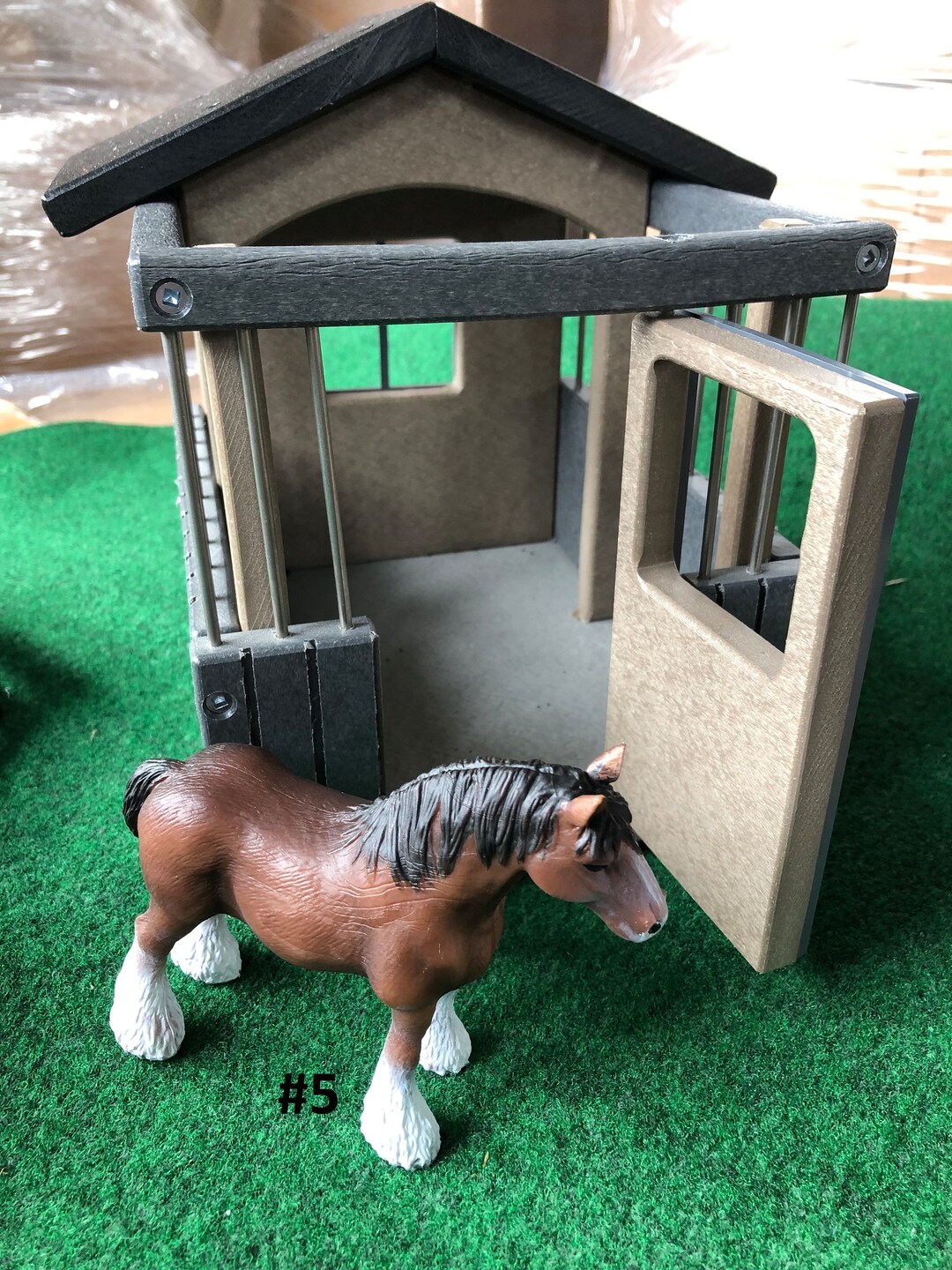 Horse Stable Assortment for Two Horses. Farm Toys, Hand Made U S A Etsy