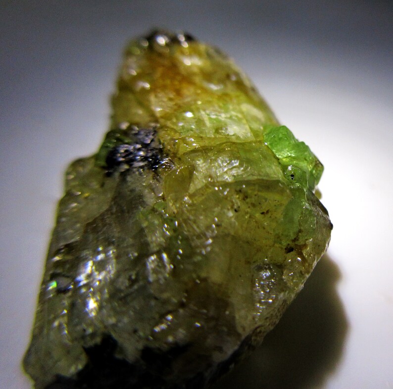 Ultra Rare Green Tsavorite Crystal in Prehnite Host Etsy