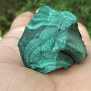 Raw Malachite Crystal Specimen: Green Copper Ore, Healing Stone