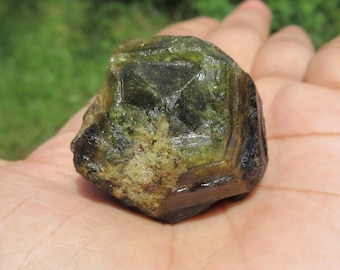 Green Mali Garnet Crystal Piece: Andradite Grossular