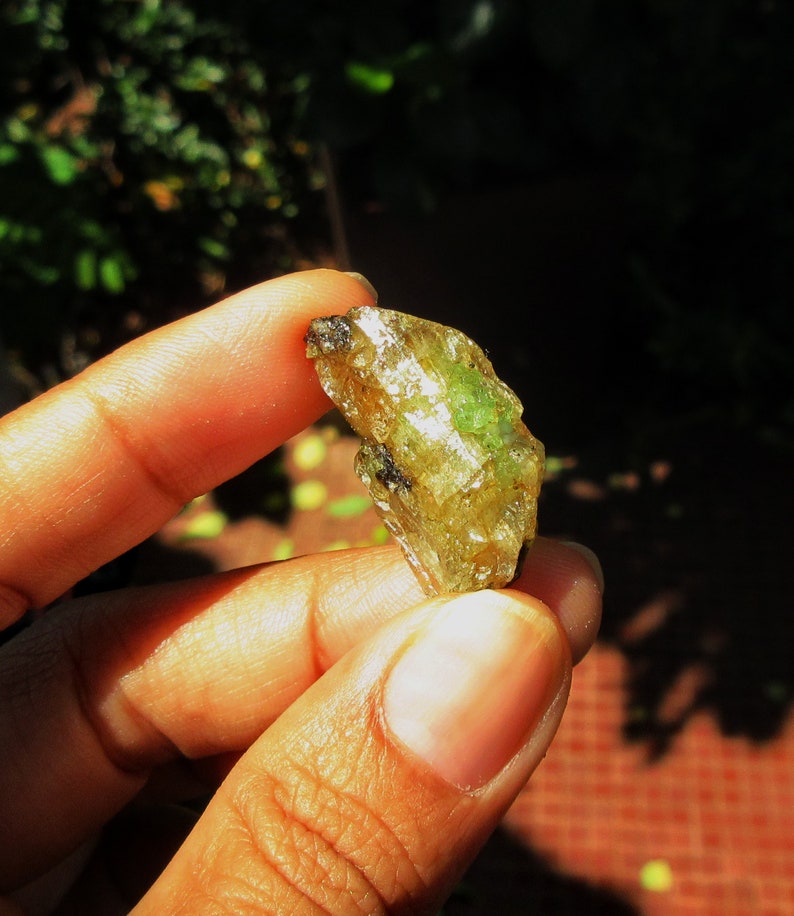 Ultra Rare Green Tsavorite Crystal in Prehnite Host Etsy