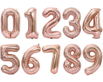 40" Rose Gold Foil Number Balloons