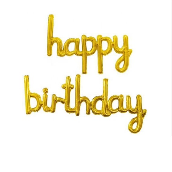 Happy birthday on sale banner balloons