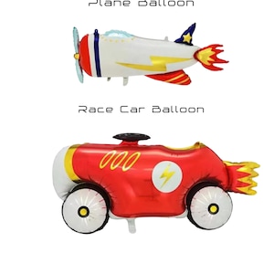 Race Car Balloon Air Plane Balloon Racing Themed Balloons Plane Balloon ...