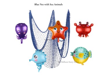 balloon net fish Decorative Nylon Fishing Net: Under the Sea Party Decor