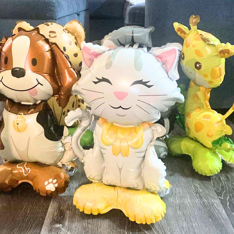 18" Standing Animal Balloons, No Helium Needed - Etsy