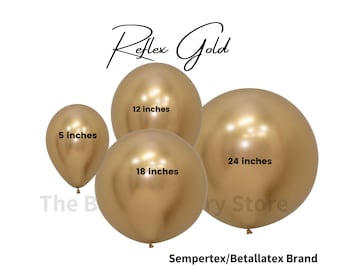 5&quot;,11&quot;15&quot;24 &quot; Reflex Gold Balloons,Chrome Gold Latex Balloons Metallic Gold Balloons Biodegradable Balloon